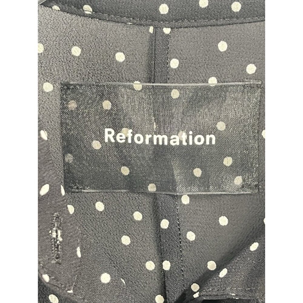 Reformation Black and White Polka Dot Blouse - Picture 4 of 7